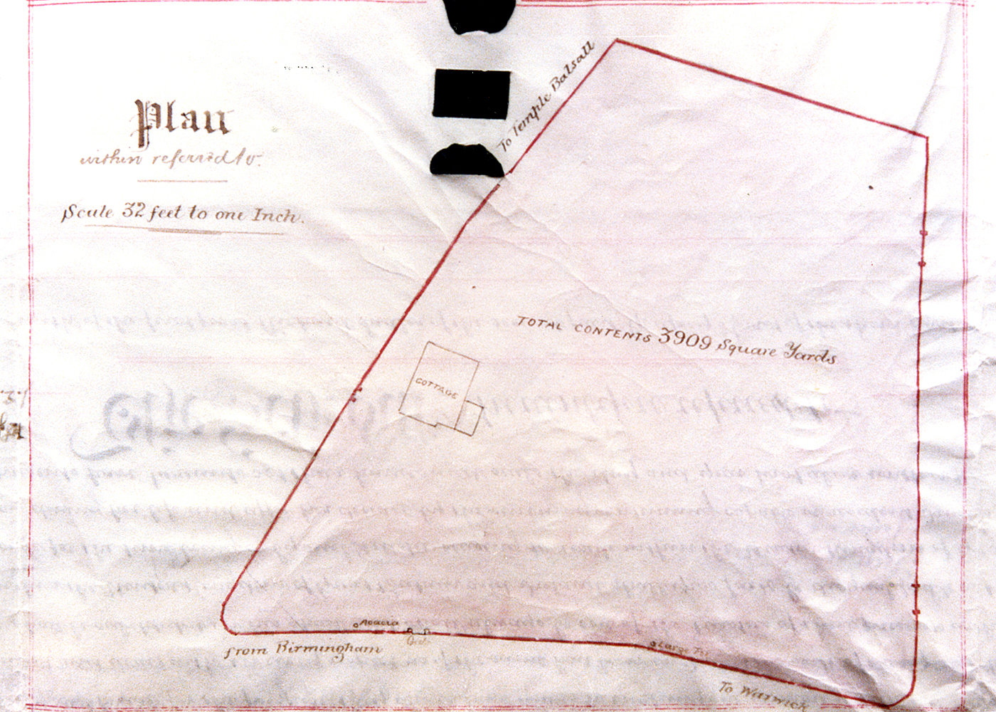 Berrow Cottage Homes - Part of Deed 1885